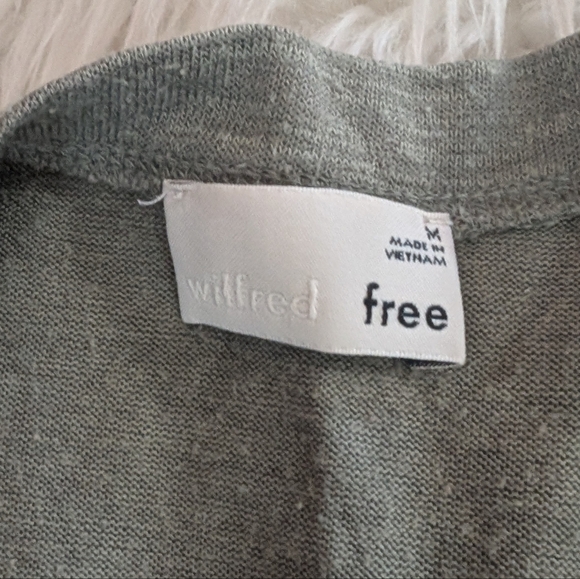 Aritzia WILFRED Free Izabel Olive Green Romper Shorts Sleeveless Tank M Medium - Picture 4 of 9